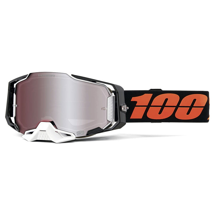 100% Armega Goggle Blacktail Hiper Silver Mirror Lens 100 Percent