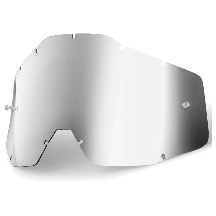 100% Racecraft, Accuri & Strata Silver Mirror Lens